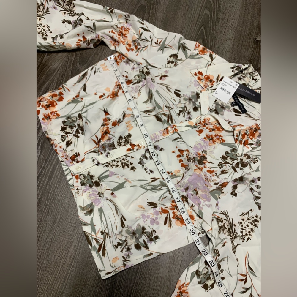 Supply & Demand “Quincy” Floral Blouse / Top Cottagecore Romantic.  Sz L.   NWT! - Picture 6 of 11